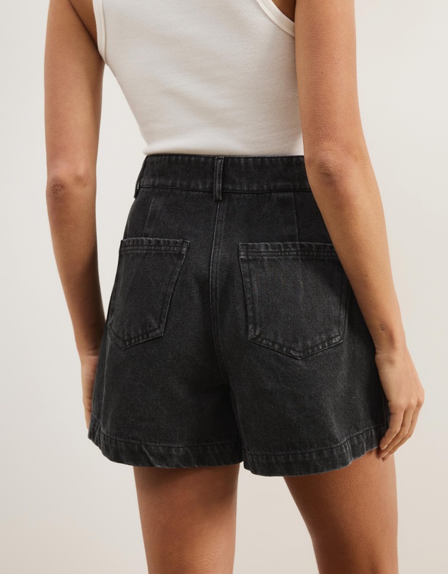 Atmos&Here - Devon Pleated Denim Shorts