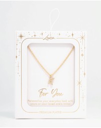 Lovisa - Gold Plated Cubic Zirconia Letter K Necklace