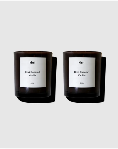 Kirri by Scent Australia Home - Kiwi Coconut Vanilla Candle (400g) Duo