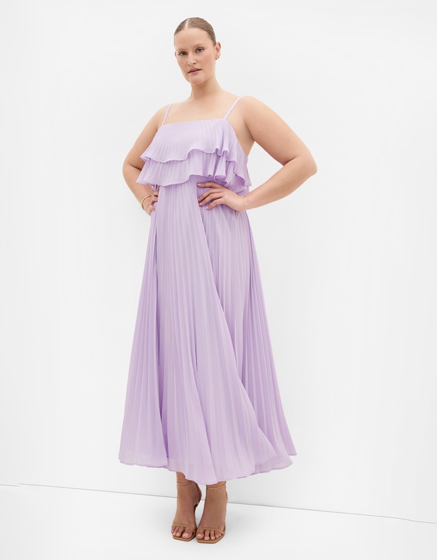 City Chic - Aida Ruffle Pleat Maxi Dress