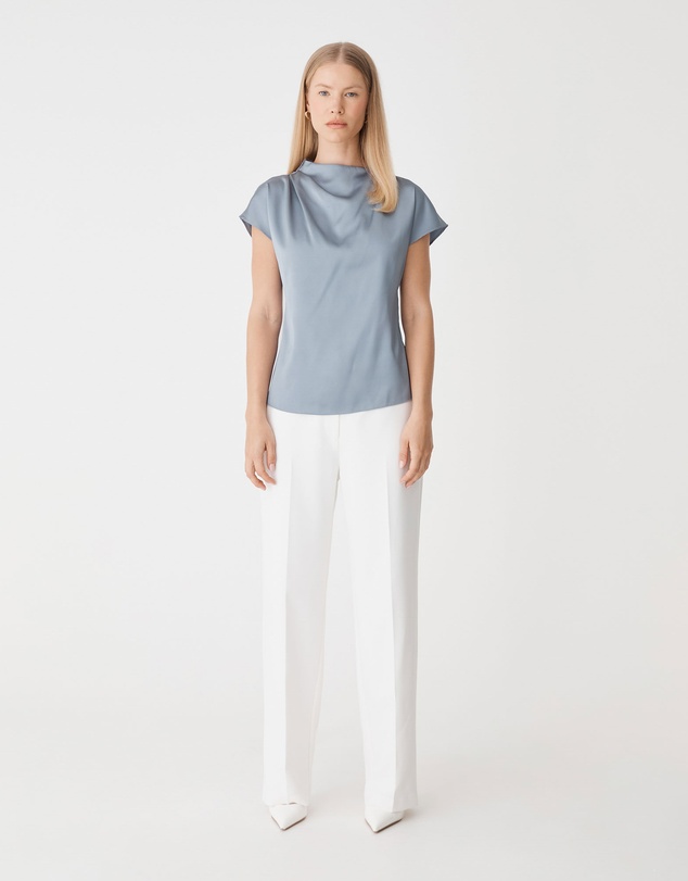 Forcast - Zafina Pleated Draped Top