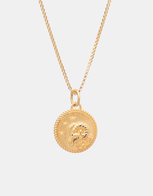 Rachel Jackson - Zodiac Art Coin Necklace Aries
