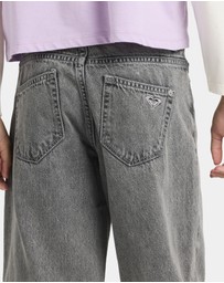 Roxy - Girls 4 to 16 Dawn Patrol Mid Lava Denim Jeans