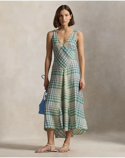 Polo Ralph Lauren - Plaid Paneled Sleeveless Dress - The ICONIC Exclusive