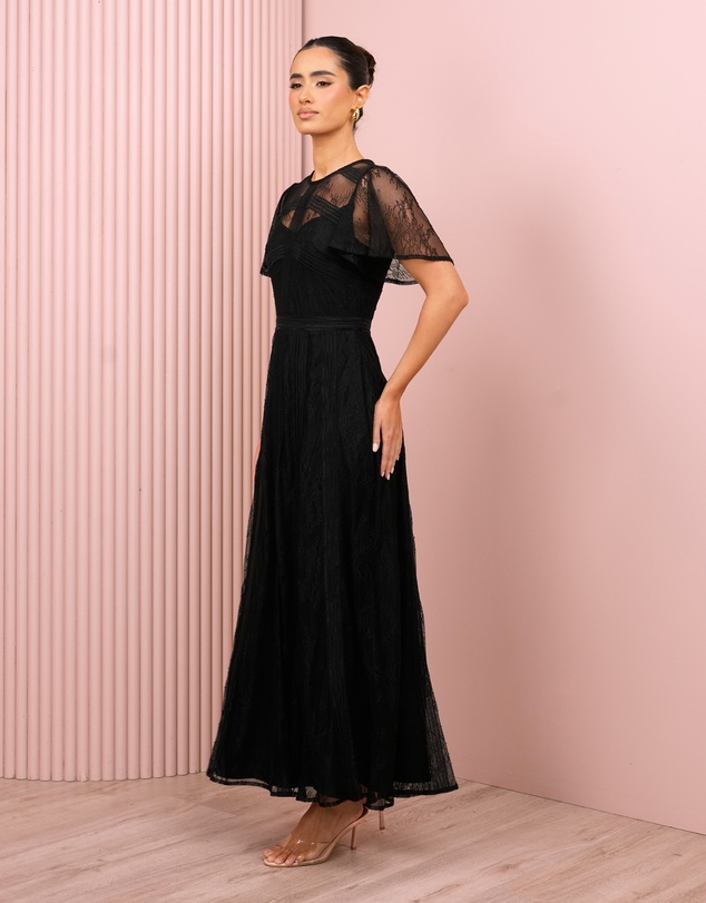 Azzurielle - Luna Flutter Sleeve Maxi Dress