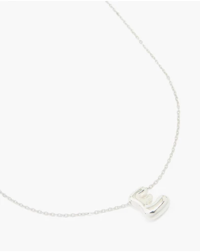 Lovisa - Waterproof Stainless Steel Large Bubble Letter E Necklace