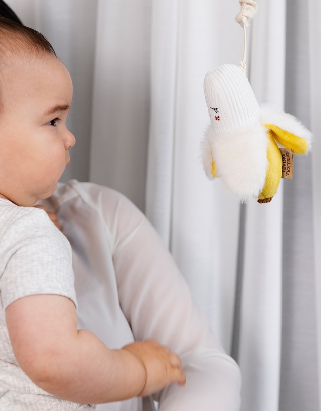 Living Textiles - 2 Pack Mini Market Brunch Stroller Toys - Apple & Banana
