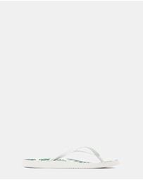 Vionic - Noosa Print Toe Post Sandal - Palm White