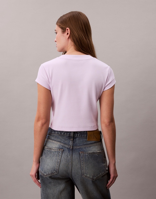 Calvin Klein Jeans - Monogram Logo Ribbed Baby Tee