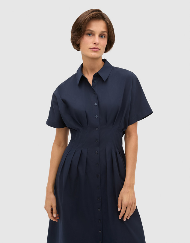 Seed Heritage - Poplin Waisted Shirt Dress