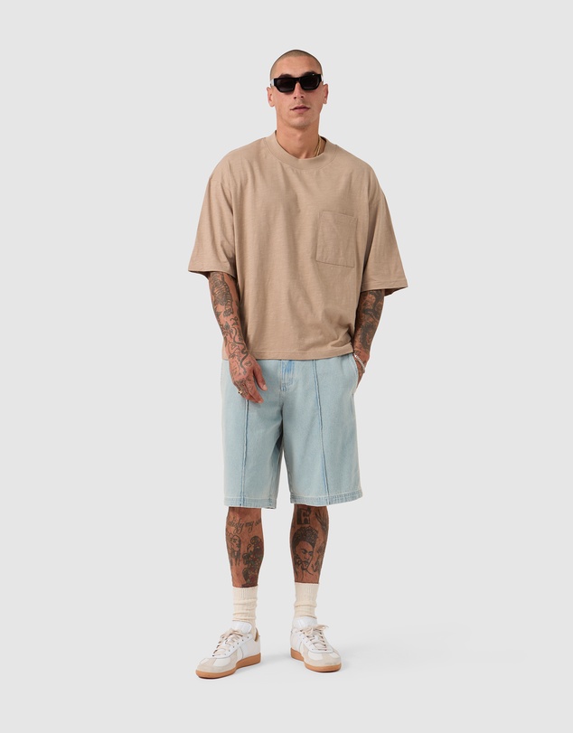 Zanerobe - Cropped Slub Flow Tee Coffee