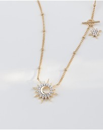 Wanderlust + Co - Sunlit Crescent Gold Necklace