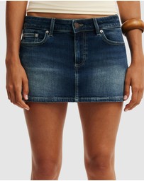 Cotton On - Micro Low Denim Skirt