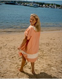 Tolu Australia - Adult Hooded Beach Towel in Orange – Quick-Dry Swim Poncho for Swimming & Surfing