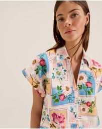Review - Postcards Crop Shirt