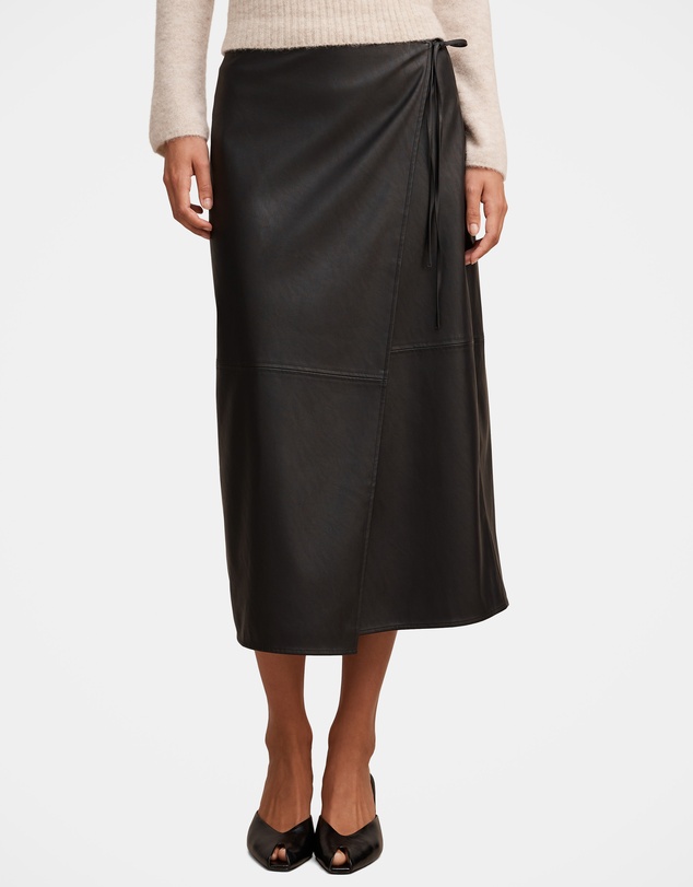 Forever New - Steph Vegan Leather Wrap Skirt