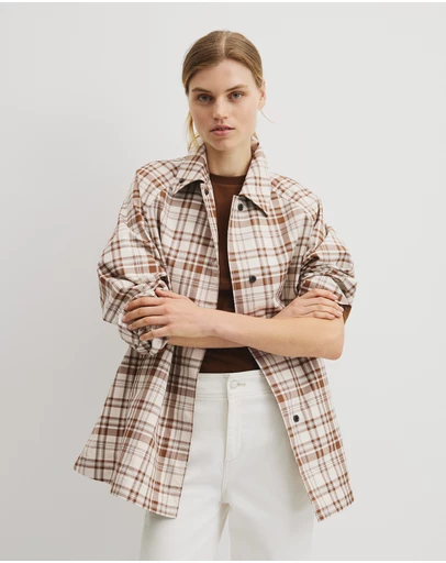 Country Road - Plaid Swing Coat