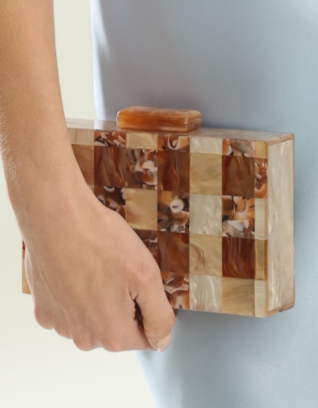 Morgan & Taylor - Harper Acrylic Clutch in Brown