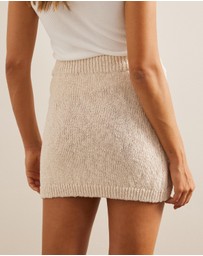 AERE - Textured Knit Mini Skirt