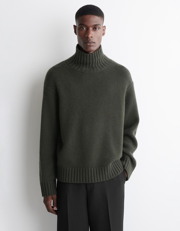 COS - Chunky Cashmere Funnel-Neck Jumper