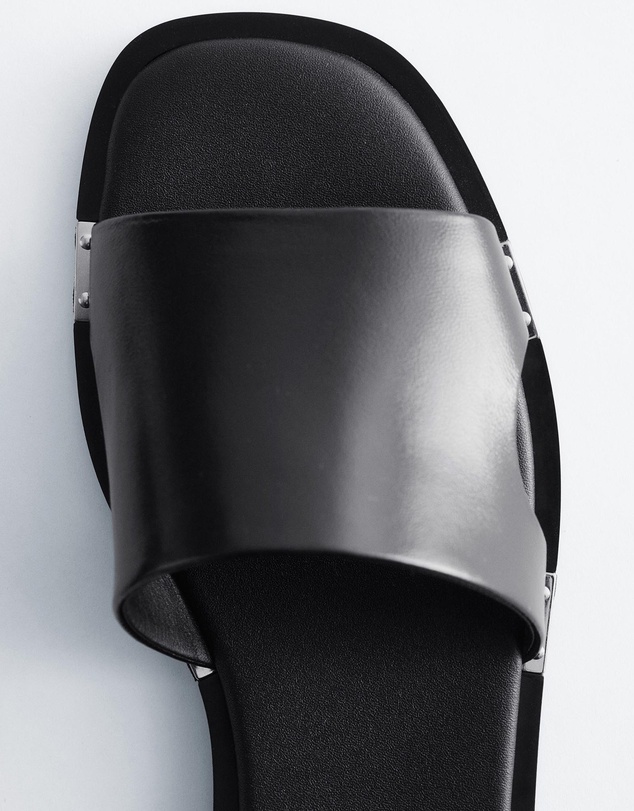 & Other Stories - Metal-Detail Leather Slides