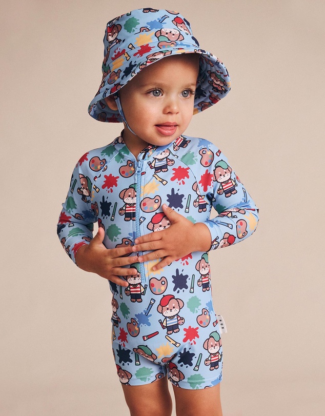 Huxbaby - Parisian Painter Pup Swim Hat - Babies