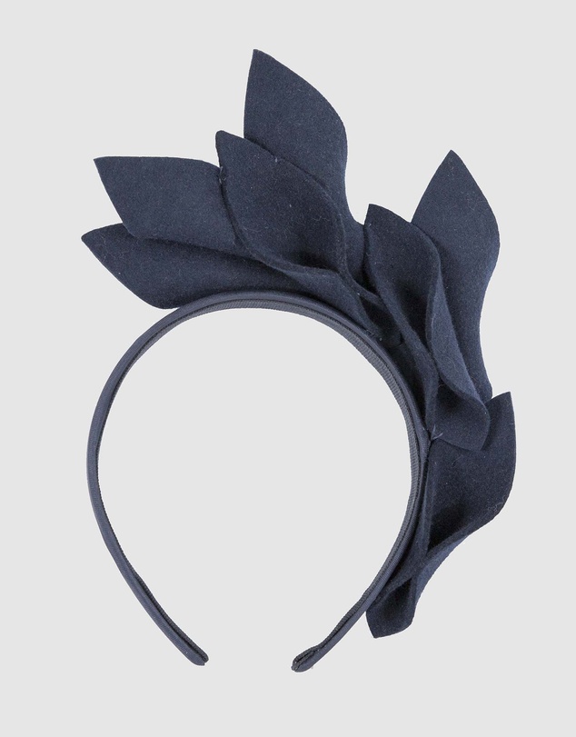 Max Alexander - Felt Navy Winter Racing Fascinator