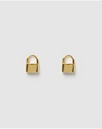 Izoa - Locked Huggie Earrings