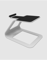 iWorld - Kanto SE2W Elevated Desktop Speaker Stands for Small Speakers - Pair, White