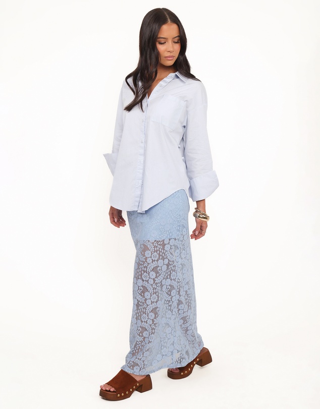 Petal & Pup - Brittany Lace Maxi Skirt - Blue