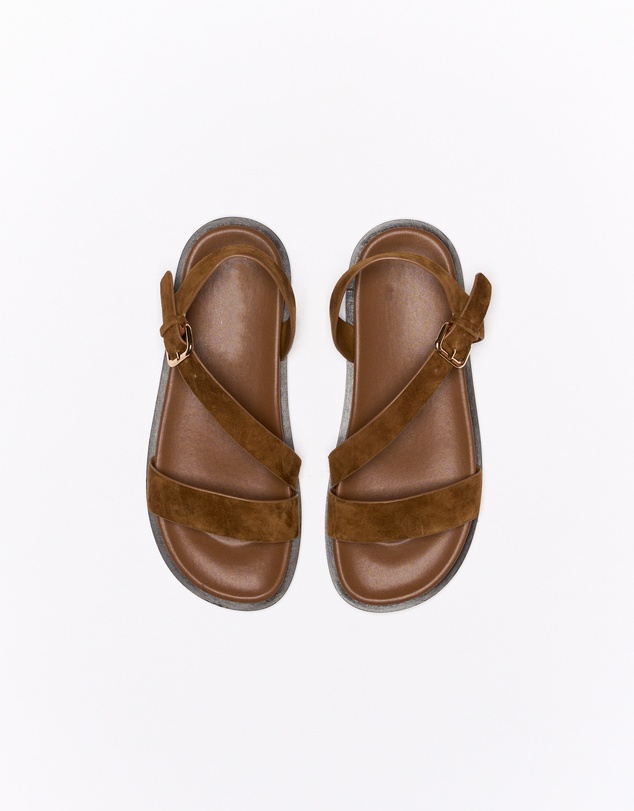 Walnut Melbourne - Henny Leather Sandal