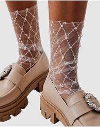 High Heel Jungle - Diamonds and Pearls Sheer Socks