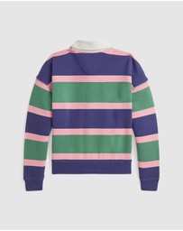 Polo Ralph Lauren - Striped Terry Rugby Sweatshirt - Teens