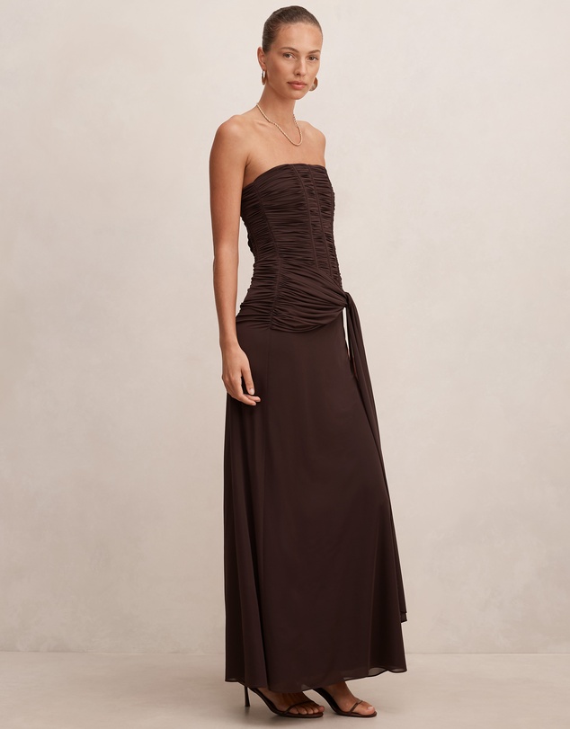Forever New - Lorelei Strapless Ruched Maxi Dress