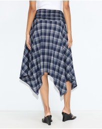 Dazie - Hamilton Hanky Hem Check Midi Skirt