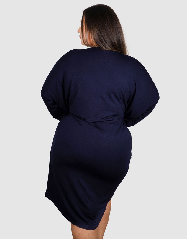 B Free Intimate Apparel - Plus Size Bamboo Long Sleeve Tunic Dress