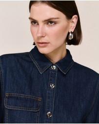 Staple the Label - Lea Crop Denim Shirt