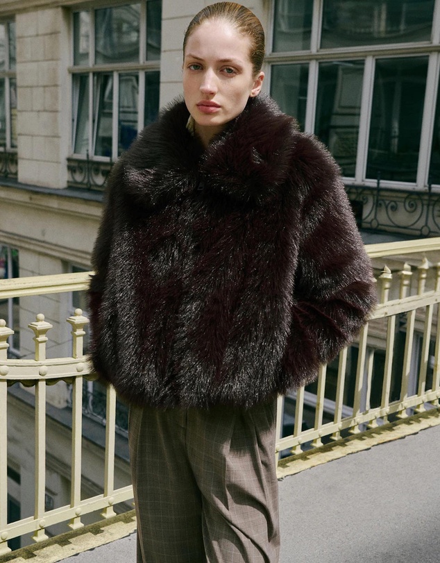 M.N.G - Faux-Fur Jacket With Zip