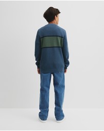 Country Road - Teen Australian Cotton Stripe Textured Knit