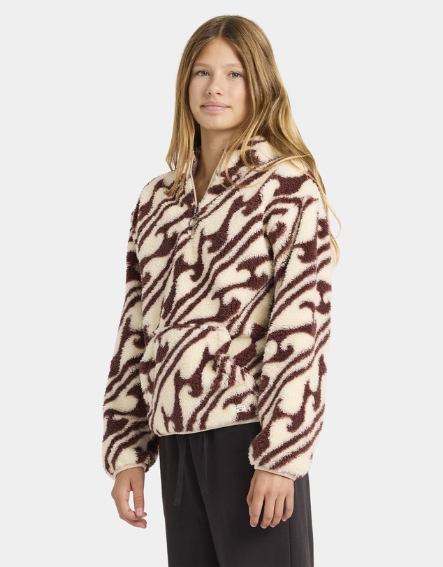 Billabong - Girls 8 to 16 Dark Wave Half Zip Fleece Top