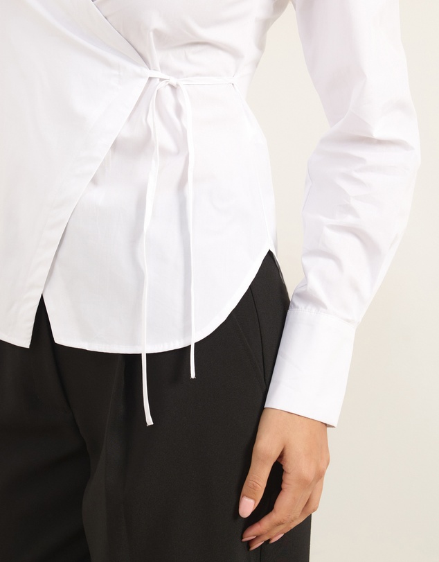Atmos&Here - Kitt Cinched Waist Tie Wrap Shirt