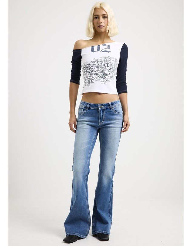 Neon Hart - Beckham Y2K Flare Denim Jeans