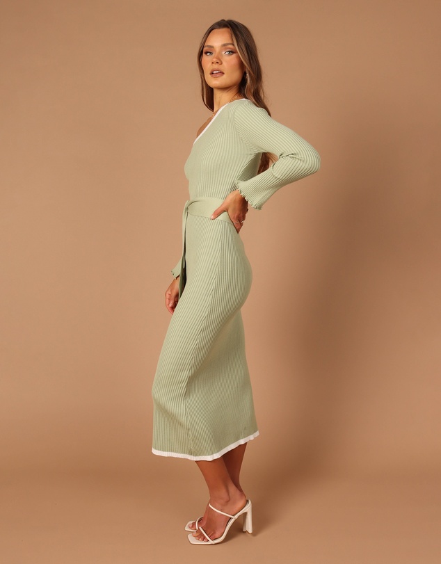 Petal & Pup - Milan Off Shoulder Midi Dress - Sage