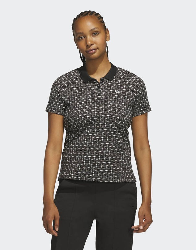 adidas Originals - Originals All Over Trefoil Polo Shirt Womens