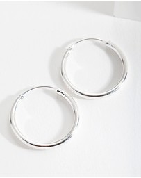 Lovisa - Sterling Silver Shiny 25mm Hoop Earrings