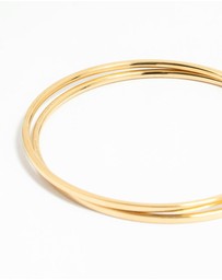Lovisa - Waterproof Gold Plated Stainless Steel Clean Bangles 2-Pack