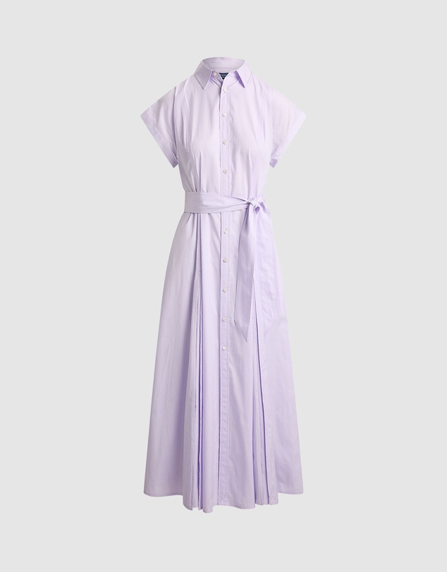 Polo Ralph Lauren - Striped Belted Cotton Shirtdress