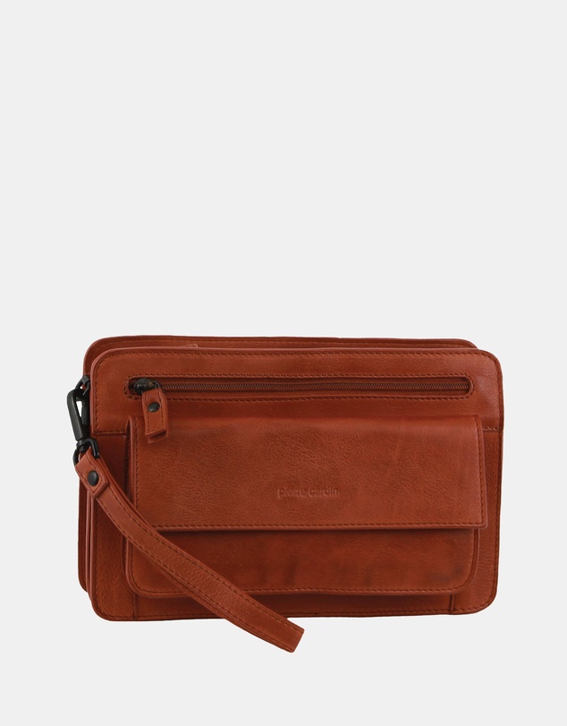 Pierre Cardin - Pierre Cardin Leather Men's Multi Compartment Organiser Bag