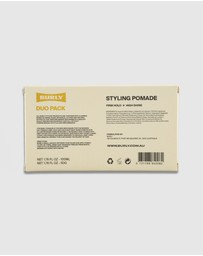 BURLY - DUO Pack - Styling Pomade - Water Based - High Shine - Firm Hold - Australian Made