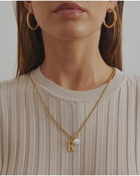 Zahar - Pearl Letter R Necklace